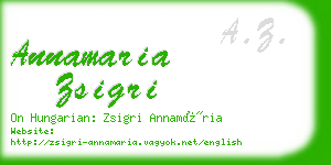annamaria zsigri business card